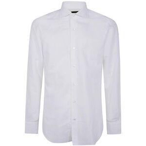 BARBA NAPOLI Classic Fit Button-Up Dress Shirt Men WHITE Shirts